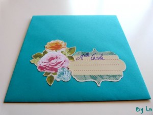enveloppe bleue customisée anniversaire