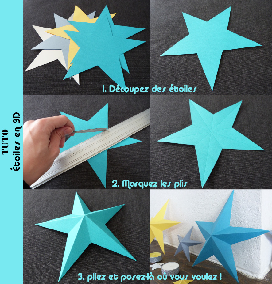 tuto etoile 3D papier origami