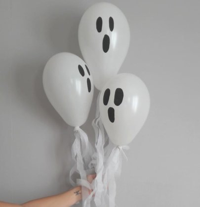 Des ballons fantômes pour Halloween !
