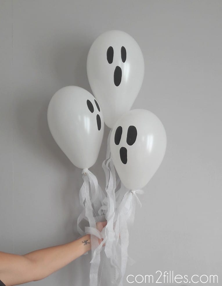 DIY - ballons halloween fantomes - helium